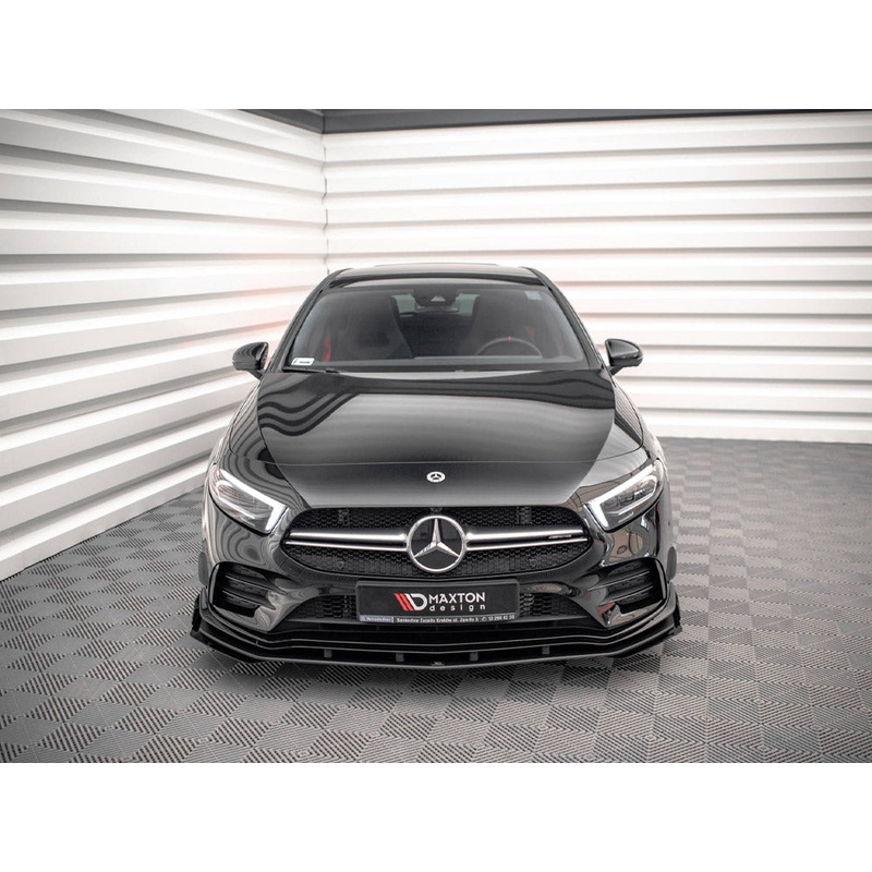 Street PRO Front Splitter + Flaps Mercedes A35 AMG / AMG-Line Aero Pack W177 Maxton Design